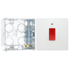 BG Evolve Pearlescent White 45A DP Single Plate + Neon PCDBC74B with 35mm Steel Back Box