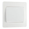 BG Evolve Pearlescent White 20 Amp 16AX Single Wide Rocker Light Switch PCDCL12WW with 25mm Steel Back Box