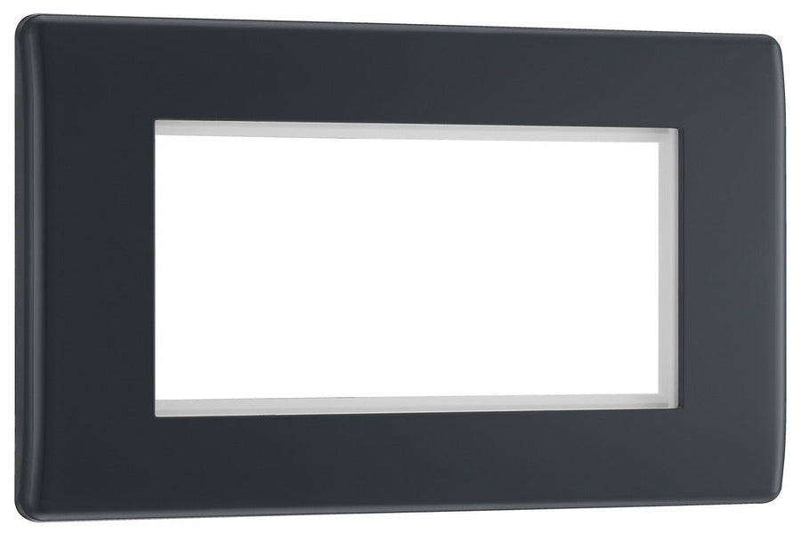 BG PMEMR4 Part M | 4 Module Square Euro Module Front Plate