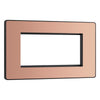 BG Evolve Polished Copper 4G Faceplate with 45W USB A+C Charger Modules – Black Insert