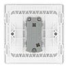 BG Evolve Pearlescent White 10AX 1 Way Press Switch PCDCL14W with 35mm Steel Back Box