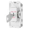 BG RPCDW12EL Evolve Grid White 20A 20AX 2 Way 1 Pole EMG LTG TEST Secret Key Switch Module