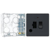 BG Evolve Matt Grey 13A Switched Spur + Neon PCDMG52B with 35mm Steel Back Box