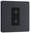 PCDMGTDS1B Front - This Evolve Matt Grey single secondary trailing edge touch dimmer allows you to control your light levels and set the mood.