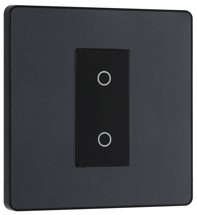 PCDMGTDS1B Front - This Evolve Matt Grey single secondary trailing edge touch dimmer allows you to control your light levels and set the mood.