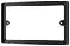 BG Nexus Black 2 Gang Double 10mm Depth Spacer Frame Rectangle Back Box Plate