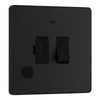 BG Evolve Matt Black 13A Switched Spur + Neon PCDMB52B with 35mm Steel Back Box