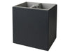 Corby Highland Rectangular Dual Recycling Bin in Black PU Leather with Plastic Inserts