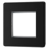BG Nexus Flatplate Screwless Matt Black 1 Gang HDMI Socket White Insert