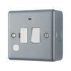 BG MC551F Metal Clad | 13A 2 Pole Flex Outlet Neon Switched Fused Connection Unit