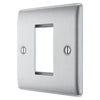 BG Nexus Metal Brushed Steel 20AX 2 Way Emergency Lighting Test Key Switch - Black Insert