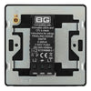BG PCDDB81B Matt Blue Evolve 1 Gang 200W Intelligent Trailing Edge Dimmer Switch - Black Insert