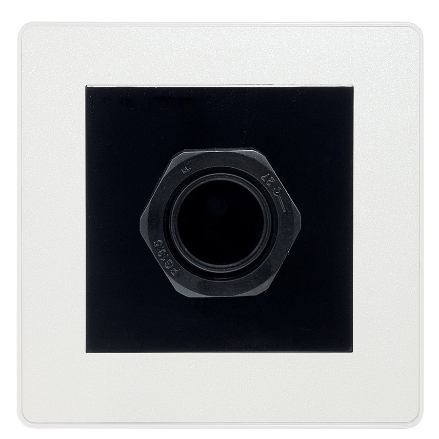 BG Evolve Pearlescent White 45A Flex Outlet Euro Module | Black Insert