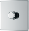 FPC81 Front - This trailing edge single dimmer switch from British General allows you to control your light levels and set the mood. The intelligent electronic circuit monitors the connected load and provides a soft-start with protection against thermal.