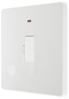 PCDCL54W Side - This Evolve pearlescent white 13A fused and unswitched connection unit from British General provides an outlet from the mains containing the fuse, ideal for spur circuits and hardwired appliances.