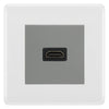 BG Nexus White Moulded HDMI Socket  - Grey Insert