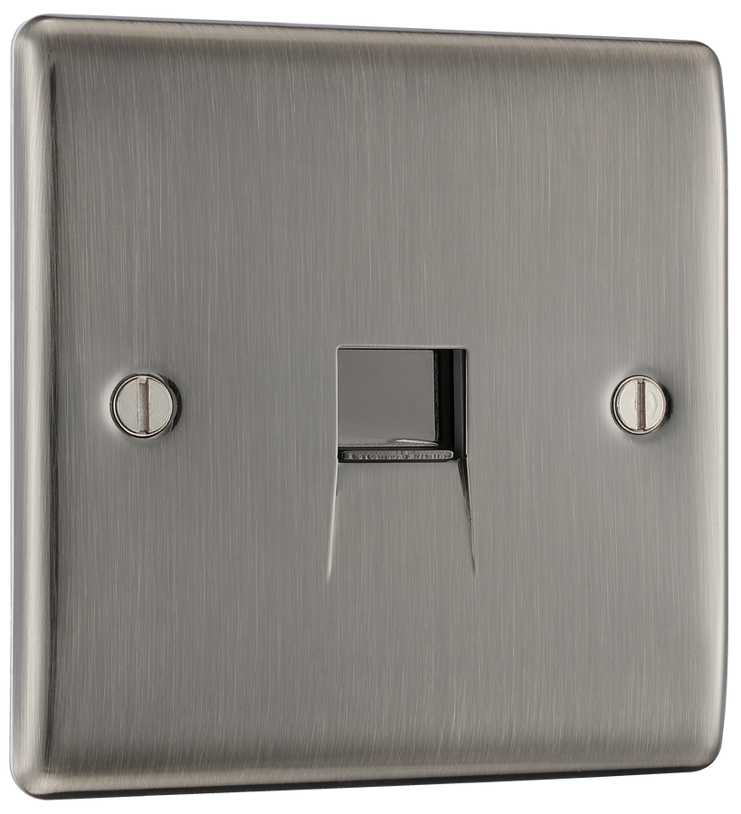 NBIBTM1 Front - This master telephone socket from British General uses a screw terminal connection and should be used where your telephone line enters your property.