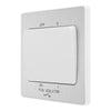 BG Evolve Brushed Steel 10A 3 Pole Fan Isolator PCDBS15W with 25mm Steel Back Box