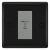 BG Nexus Metal Matt Black 20AX 2 Way Emergency Lighting Test Key Switch - Key Included - Grey Insert