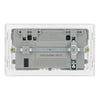 BG Evolve Pearlescent White 13A Double USB Socket with WiFi Extender PCDCL22UWRW with 25mm Steel Back Box