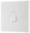 BG 811 Moulded Round Edge | White | 1 Gang 10AX 1 Way Plate Switch