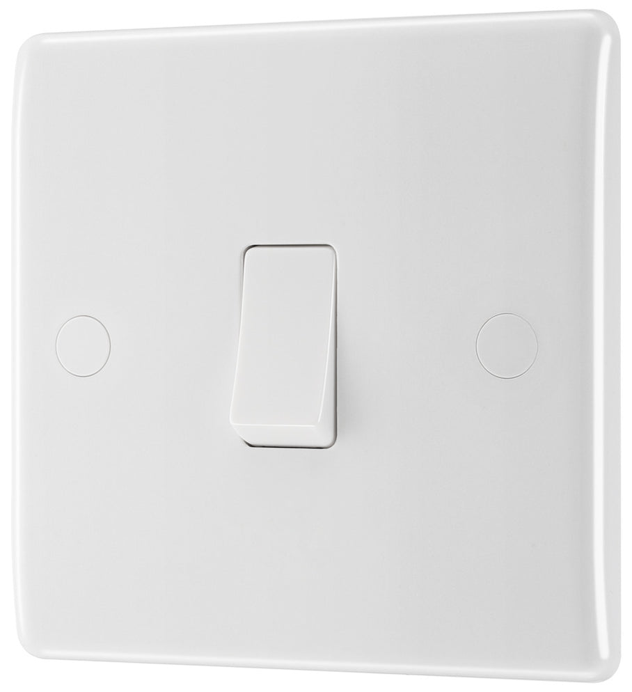 BG 811 Moulded Round Edge | White | 1 Gang 10AX 1 Way Plate Switch ...