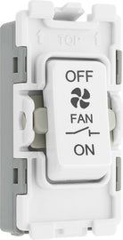 BG RPCDW15 Evolve Grid White 10A 3 Pole Fan Isolator Switch Module