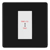 BG Flatplate Screwless Matt Black 20AX 2 Way Emergency Lighting Test Key Switch - Key Included - White Insert