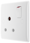 BG 899 Moulded Round Edge | White | 1 Gang 15A Switched Round Pin Socket