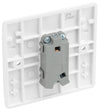 BG 814 Moulded Round Edge | White | 1 Gang 10AX 1 Way Bell Push Plate Switch