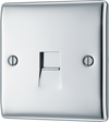 BG NPCBTM1 Nexus Metal Polished Chrome 1 Gang Master Telephone Socket