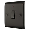 BG Nexus Black Nickel 20A 2 Pole Neon Switch NBN31 and 25mm Steel Back Box