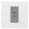 BG Evolve Pearlescent White 20AX 2 Way Emergency Lighting Test Key Switch - Key Included - Grey Insert
