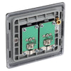BG Nexus Matt Black Double Isolated Coaxial Socket NFB63 with 35mm Steel Back Box