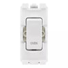 BG RROVW White 20A DP Appliance Grid Switch Labelled Oven