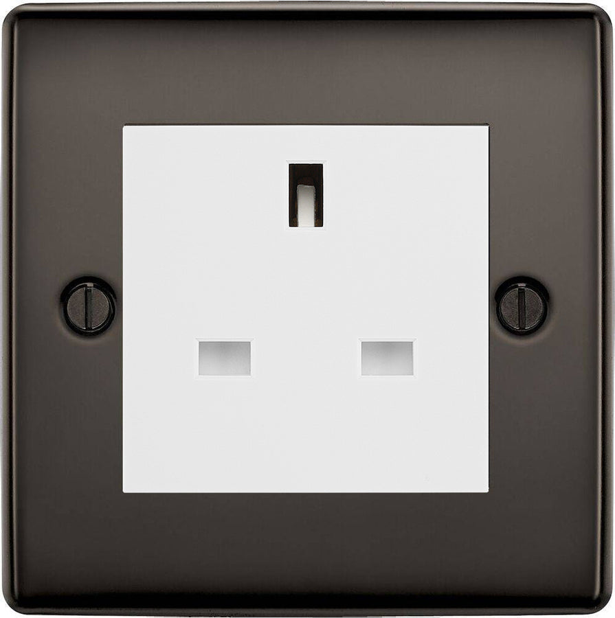 BG Nexus Metal Black Nickel 13A Unswitched Socket NBN23W