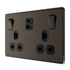 BG Screwless Black Nickel 13A Double USB 45W A+C Ports FBN22UAC45B