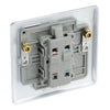 BG Nexus Metal Polished Chrome 20A DP Single Switch NPC31 with 25mm Steel Back Box