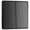 BG Evolve Black Chrome 2 Gang 2-Way 20A Edge to Edge Rocker Light Switch | PCDBC42EB