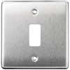 BG Nexus GNBS1 Grid Brushed Steel 1 Gang Front Plate