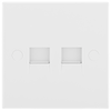 BG 9BTM/2 Moulded Square Edge | White | 2 Gang Screw Terminal Master Telephone Socket