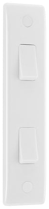 BG 848 Moulded Round Edge | White | 2 Gang 10A 2 Way Architrave Switch