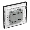BG Evolve Matt Grey 20A 16AX Double Wide Rocker Light Switch PCDMG42WB with 25mm Steel Back Box