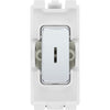 BG RPC12KY Nexus Grid Polished Chrome 20AX 2 Way 1 Pole Key Switch Module