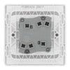 BG Evolve Brushed Steel 20A 16AX Double Light Switch PCDBS42W with 25mm Steel Back Box