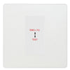 BG Evolve Pearlescent White 20AX 2 Way Emergency Lighting Test Key Switch - Key Included - White Insert