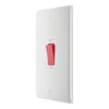 BG 873 Moulded Round Edge | White | 2 Gang 45A 2 Pole Cooker Switch