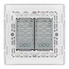 BG Evolve Brushed Steel Double Master Touch Dimmer Switch PCDBSTDM2W with 35mm Steel Back Box