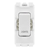 BG RRLTW White 20A DP Appliance Grid Switch Labelled Lights