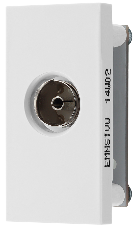 Euro Module Cable Entry BG EMNSTVW Euro Module Co-Axial Connection - White – The Electrical Outlets
